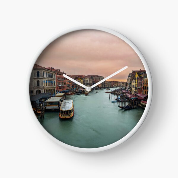 Venice Grand Canal at Sunset - Tranquil Waterscape Clock