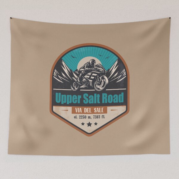 Item preview, Upper Salt Road (Via del Sale) Motorcycling Design designed and sold by CynthiaGraphics.