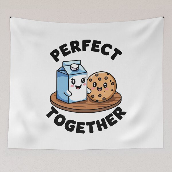 Item preview, Perfect Together: Milk and Cookies Illustration designed and sold by tutoo clothes.