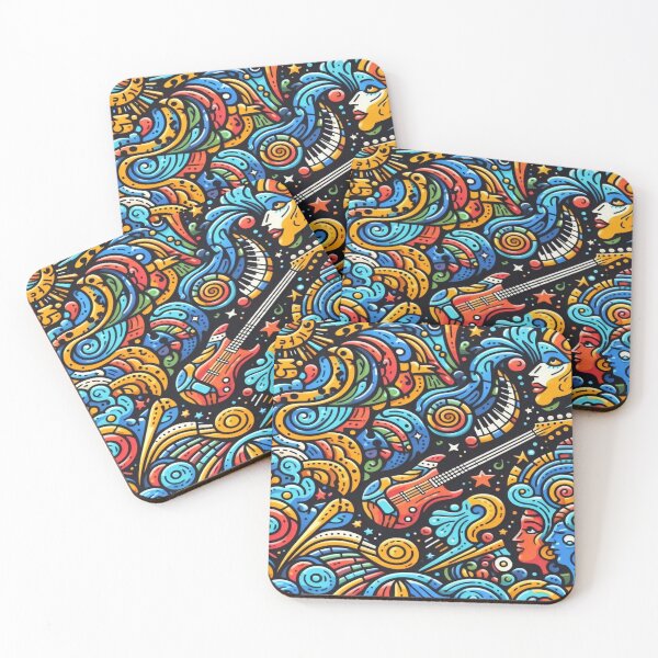 Item preview, 70s Rock Anthem Meets Classic Ballad (Colorful Doodle) designed and sold by Imaginarium of Chaos falcon88 .