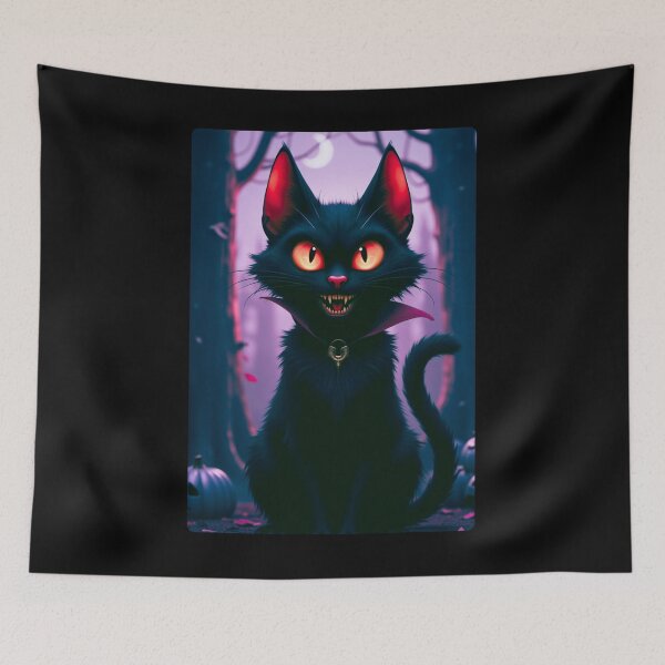 Item preview, Vampire Cat in the Enchanted Forest Halloween designed and sold by JustCrazyPigeon.