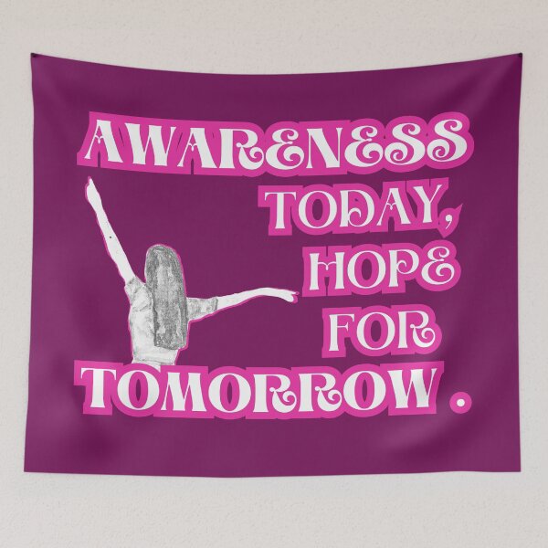 Item preview, Awareness today, hope for tomorrow quote for Breast Cancer Awareness designed and sold by 5Petals.