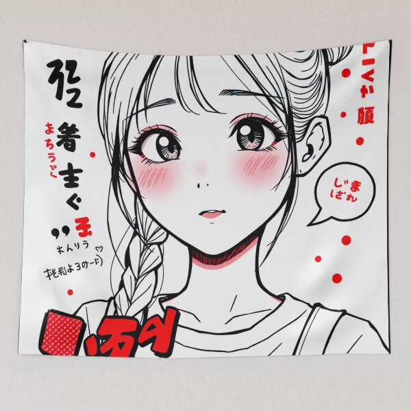 Item preview, Trendy Manga Girl Sketch designed and sold by AnimeMangaGirls.