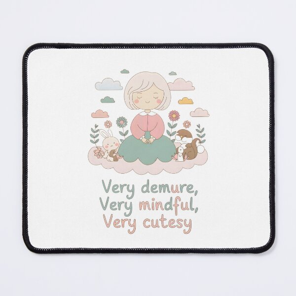 Item preview, Very demure, Very mindful, Very cutesy - Calm & Cute Illustration - Trendy TikTok Inspired Art designed and sold by ArtfullyJua.