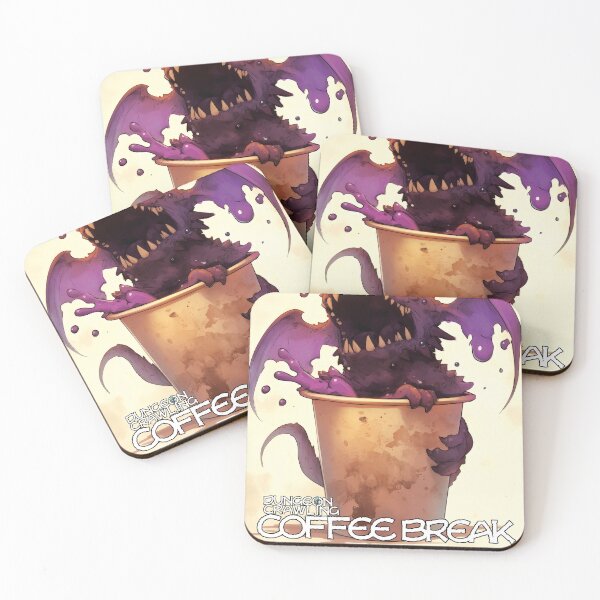 Item preview, Dungeon Crawling - Monster Coffee Time - Variant III - Coffee Break designed and sold by Lost Idols Productions General Shop.