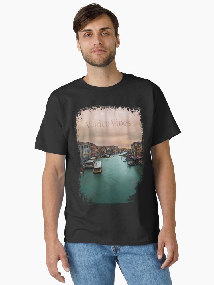 Thumbnail 2 of 7, Classic T-Shirt, Venice Grand Canal at Sunset - Tranquil Waterscape designed and sold by picdab-com.