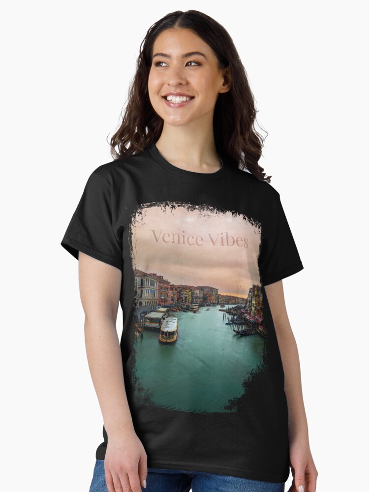Thumbnail 1 of 7, Classic T-Shirt, Venice Grand Canal at Sunset - Tranquil Waterscape designed and sold by picdab-com.