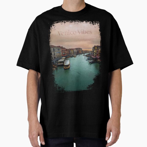 Venice Grand Canal at Sunset - Tranquil Waterscape Oversized T-Shirt