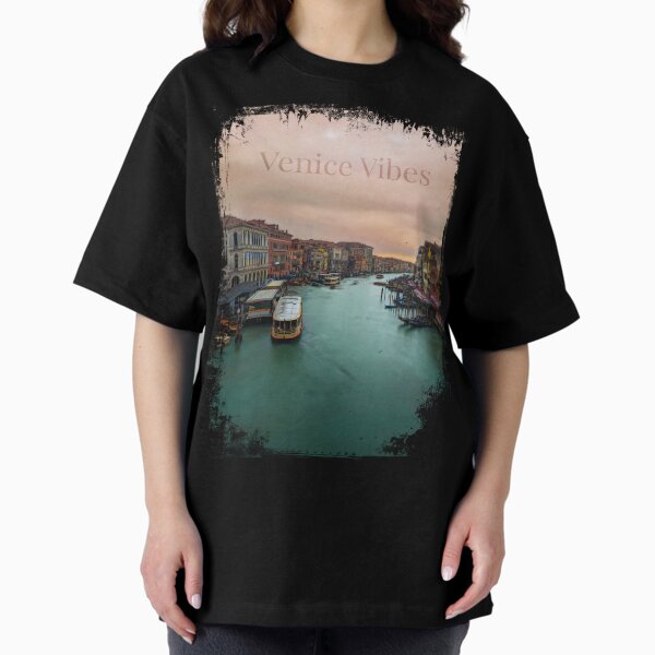 Venice Grand Canal at Sunset - Tranquil Waterscape Oversized T-Shirt