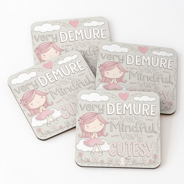 Item preview, Very Demure, Very Mindful, Very Cutesy - Funny Meme - Trendy TikTok Inspired - Cute Girly Illustration designed and sold by ArtfullyJua.