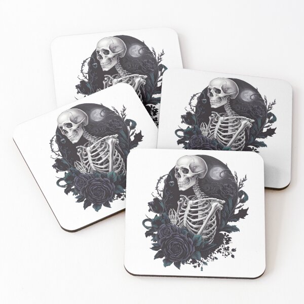 Item preview, Botanical Bones: Gothic Skeleton and Flower Fusion for Halloween designed and sold by ArtfullyJua.