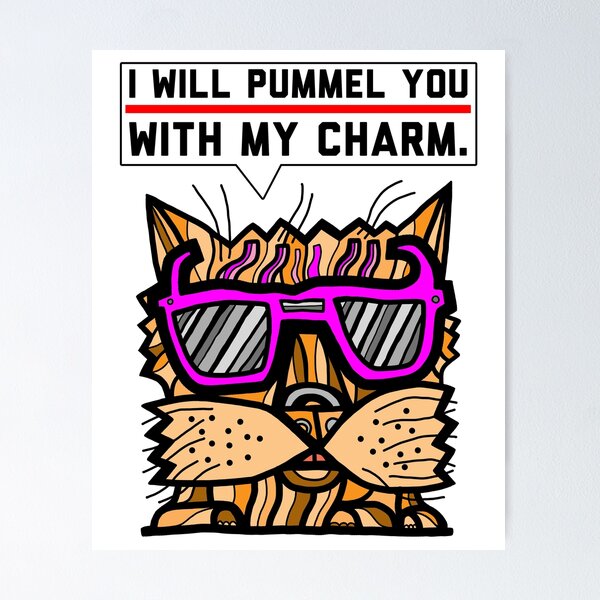 "I will pummel you with my charm." Poster