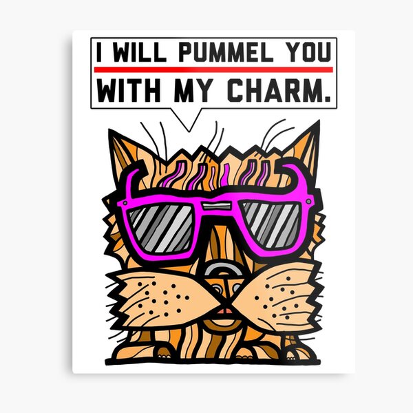 "I will pummel you with my charm." Metal Print