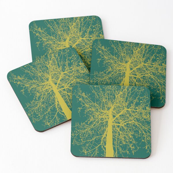 Item preview, Winter Tree Green Yellow designed and sold by Jeallan Designs.