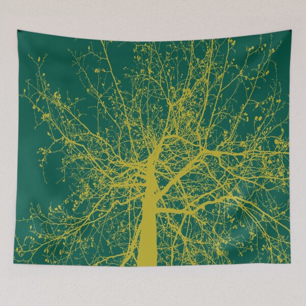 Item preview, Winter Tree Green Yellow designed and sold by Jeallan Designs.