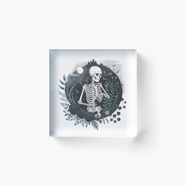 Item preview, Botanical Bones: Gothic Skeleton and Flower Fusion for Halloween designed and sold by ArtfullyJua.