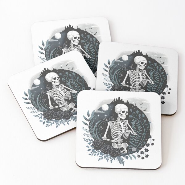 Item preview, Botanical Bones: Gothic Skeleton and Flower Fusion for Halloween designed and sold by ArtfullyJua.