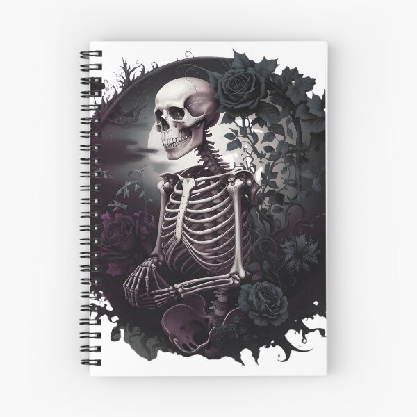 Item preview, Botanical Bones: Gothic Skeleton and Flower Fusion for Halloween designed and sold by ArtfullyJua.