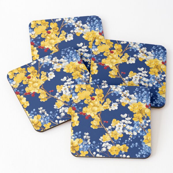 Item preview, Amaltas and cherry blossom at night designed and sold by pecauli.