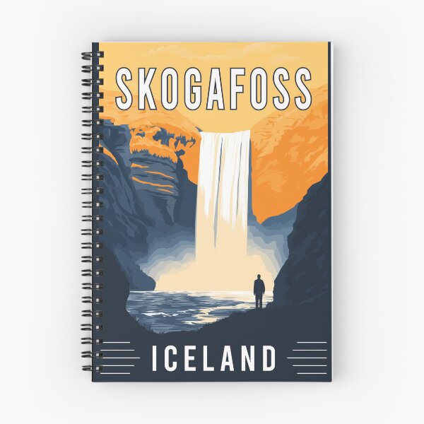 Item preview, Explore the Majestic Skogafoss Waterfall in Iceland - Vintage Travel Art designed and sold by turtlestart.