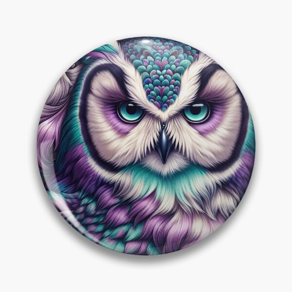 Item preview, Majestic Teal & Purple Owl designed and sold by AnalajiaDesigns.