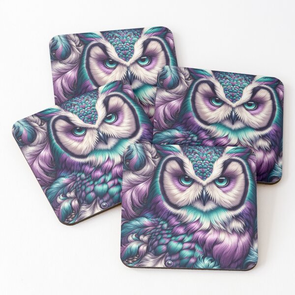 Item preview, Majestic Teal & Purple Owl designed and sold by AnalajiaDesigns.