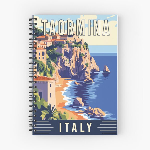 Item preview, Explore the Enchanting Beauty of Taormina in Italy - Vintage Travel Art designed and sold by turtlestart.