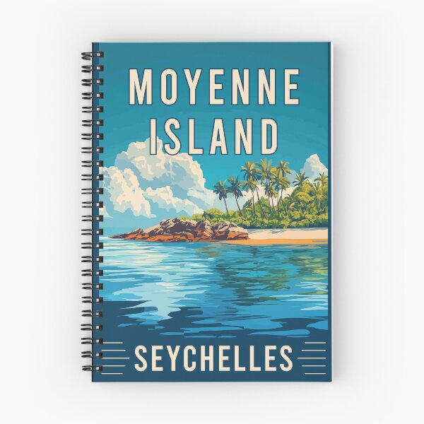 Aperçu de l'œuvre Explorez la sérénité de l'île Moyenne aux Seychelles - Vintage Travel Art créée et vendue par turtlestart.