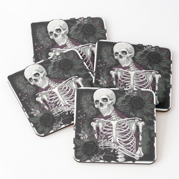 Item preview, Botanical Bones: Gothic Skeleton and Flower Fusion for Halloween designed and sold by ArtfullyJua.