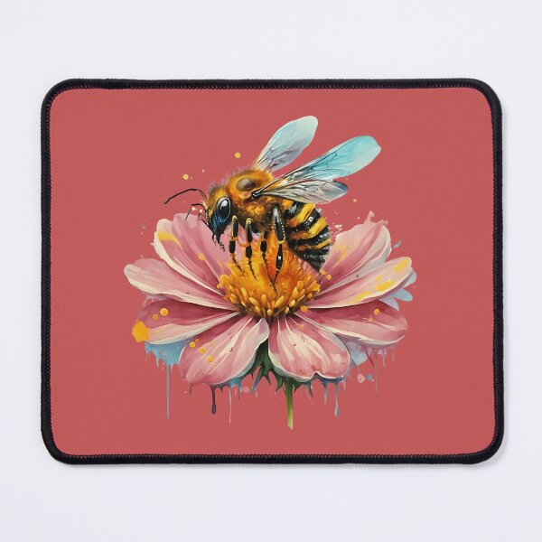 Item preview, Bee on pink flower designed and sold by Ann Miu Deluxe.