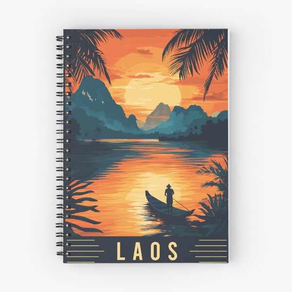 Item preview, Explore the Timeless Beauty of Laos - Vintage Travel Art designed and sold by turtlestart.