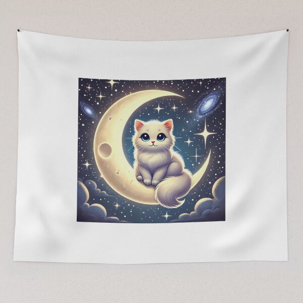 Item preview, Moon Cat designed and sold by OtterDesigns.