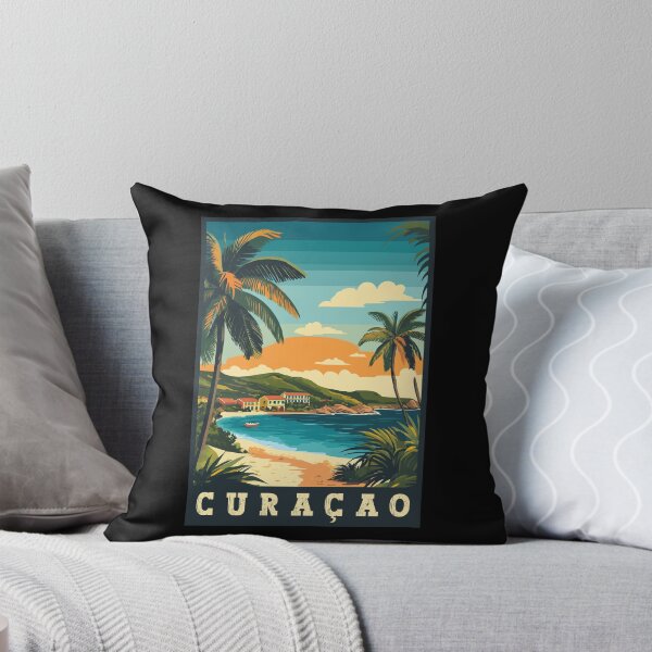 Item preview, Explore the Vibrant Beauty of Curaçao - Vintage Travel Art designed and sold by turtlestart.