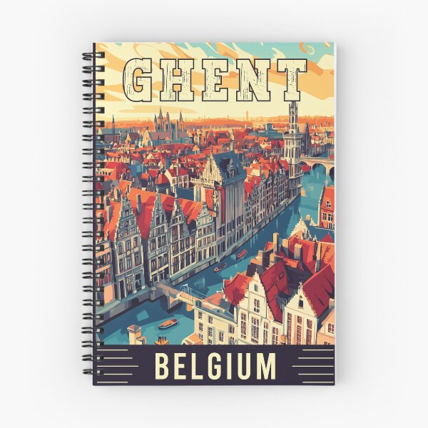 Item preview, Discover the Historic Charm of Ghent in Belgium - Vintage Travel Art designed and sold by turtlestart.