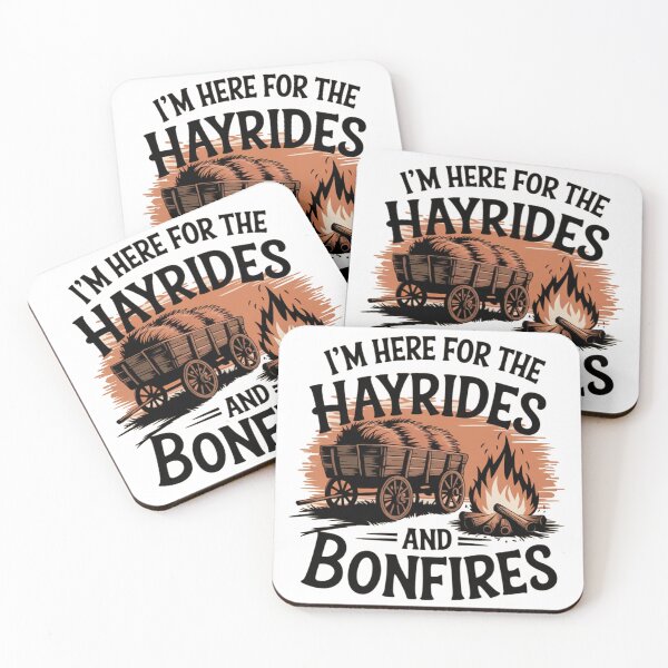 Item preview, I’m Here for the Hayrides and Bonfires: autumn vintage design designed and sold by Davideus.