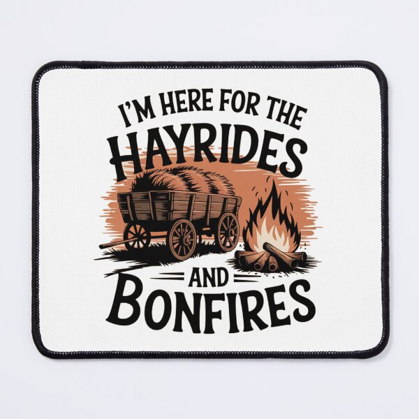 Item preview, I’m Here for the Hayrides and Bonfires: autumn vintage design designed and sold by Davideus.