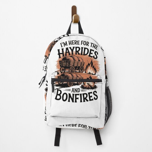 Item preview, I’m Here for the Hayrides and Bonfires: autumn vintage design designed and sold by Davideus.