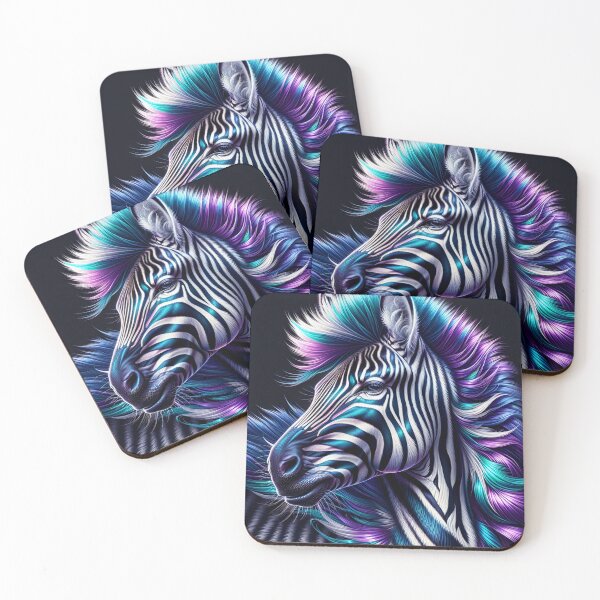 Item preview, Vibrant Purple Blue & Teal Zebra designed and sold by AnalajiaDesigns.