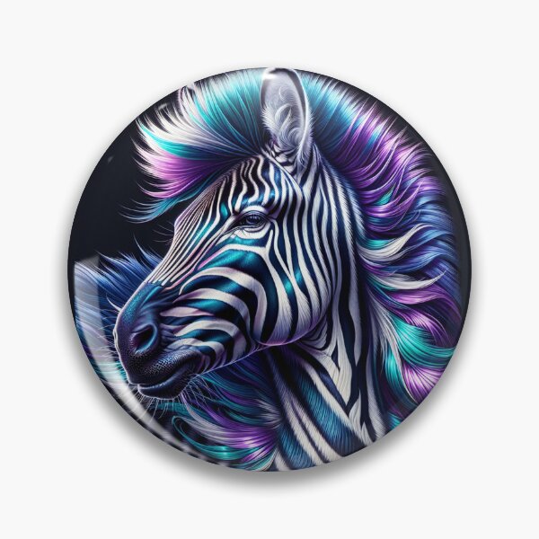 Item preview, Vibrant Purple Blue & Teal Zebra designed and sold by AnalajiaDesigns.