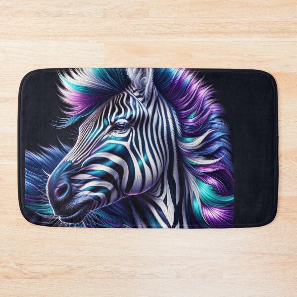 Item preview, Vibrant Purple Blue & Teal Zebra designed and sold by AnalajiaDesigns.
