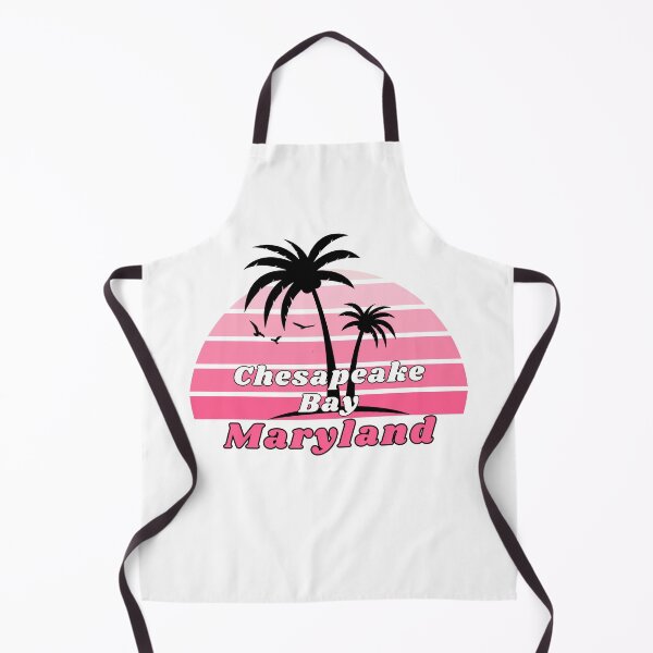 Item preview, Retro Cool Chesapeake Bay Beach Maryland Palm Tree at Sunset designed and sold by karmdaf.
