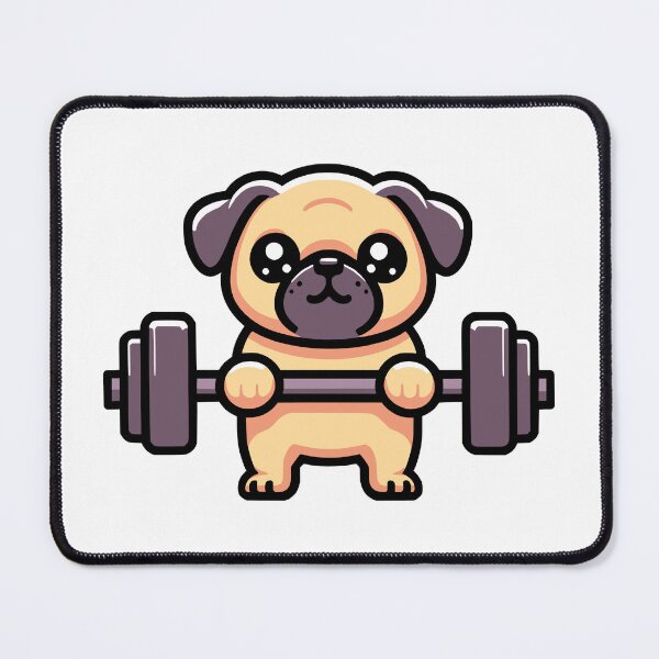 Item preview, Pug Weight Lifting! Funny Cute Gym designed and sold by PMCreative.