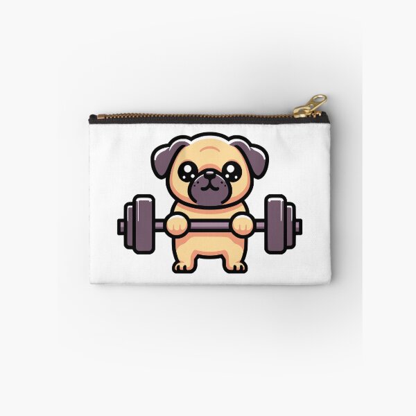 Aperçu de l'œuvre Musculation pour carlins ! Salle de gym amusante et mignonne créée et vendue par PMCreative.