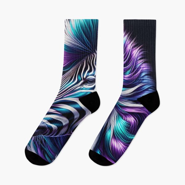 Item preview, Vibrant Purple Blue & Teal Zebra designed and sold by AnalajiaDesigns.
