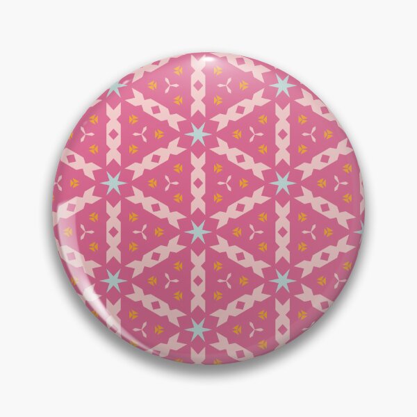 Aperçu de l'œuvre Motif nid d'abeille géométrique rose créée et vendue par Lisetta Collection.