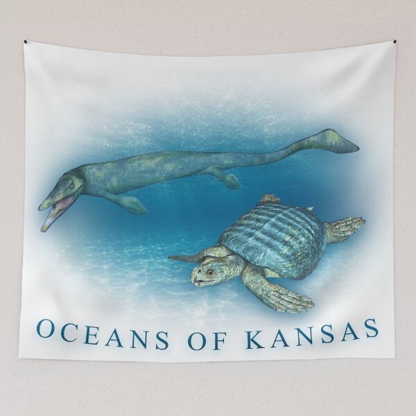 Item preview, Oceans of Kansas retro CGI graphic 2000s Y2K Marine Reptile shirt designed and sold by The Paleo shop ..