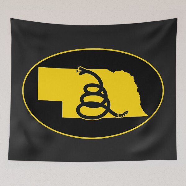 Item preview, NEBRASKA - Freedom Is The Superpower - Modern Gadsden Snake Flag - Dont Tread On Me design designed and sold by pelagio.