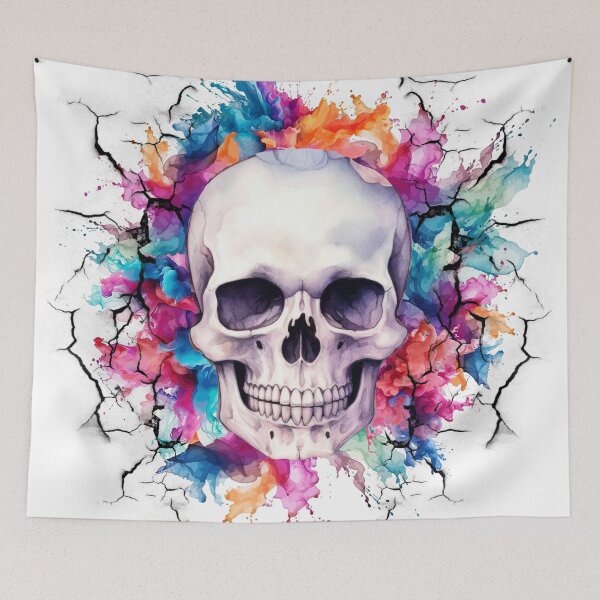 Item preview, Skull Color Burst designed and sold by Anastasia Kourou.