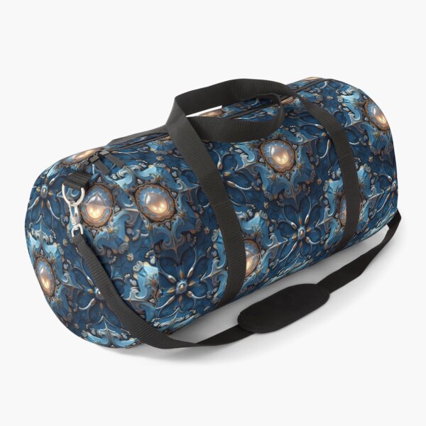 Item preview, Gemstone pattern with enchanting ornaments in gold and blue tones designed and sold by VelvetClawStudio.