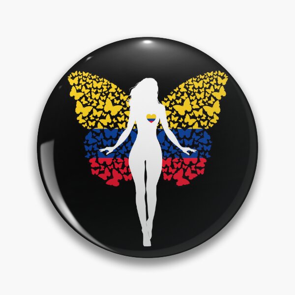 Item preview, Colombian Girl Colombia Flag Roots Pride Butterfly designed and sold by ZNOVANNA.